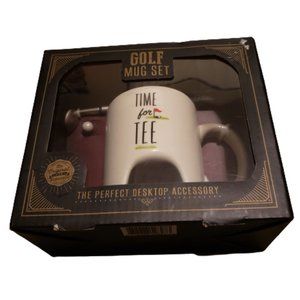 CVS Time for Tee Golf Coffee Mug Set White / Silver | One Size OS Brand New NWT